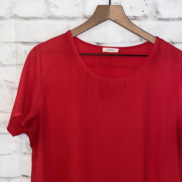 Pleione red babydoll blouse - Picture 2 of 4